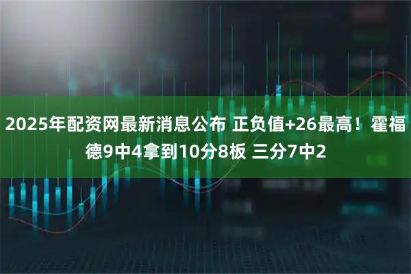 2025年配资网最新消息公布 正负值+26最高！霍福德9中4拿到10分8板 三分7中2